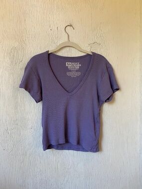 BIG BUD PRESS lavender ribbed tee